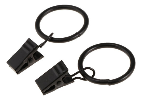 2 Anillos De Cortinas For Paneles De Cortinas For Negra