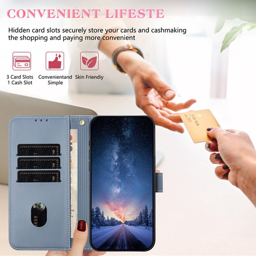 Funda De Piel Sintética Para Xiaomi Poco C65/c55 Rfid, Ranura, Tapa Abatible, Soporte