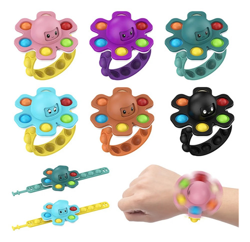 Brinquedo Polvo Pulseira Giratória Pocket Spinner Colorido