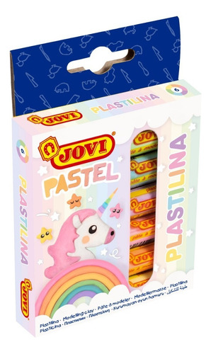 Plastilina Pastel Jovi Estuche Con 6 Barritas De 15 Grs