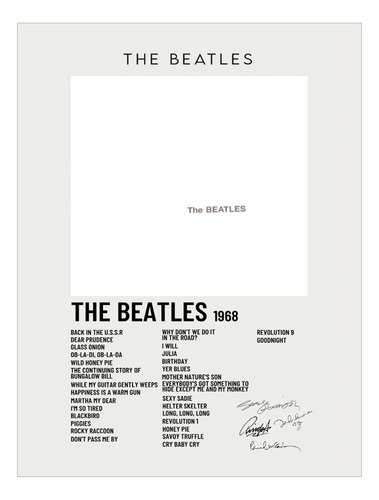 Poster Papel Fotografico The Beatles Album The Beatles 45x30