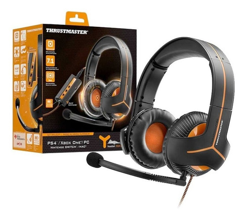 Audífonos Gamer Thrustmaster 350 Cpx 7.1 Xbox One Ps5 Switch Color Negro/naranja