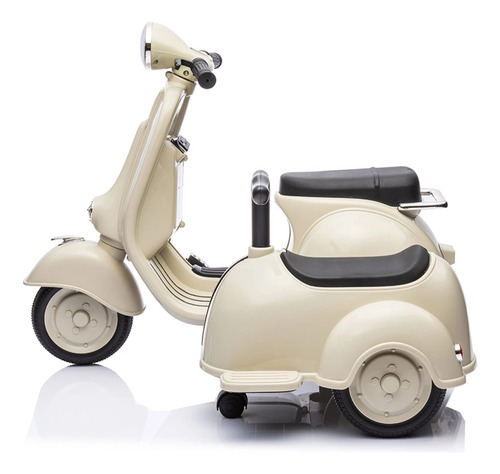 Moto Vespa A Batería Niños Con Asiento Acompañante