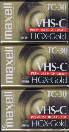 Maxell 203090 Vhs-c Tc-30 Hgx Gold Videocasete De Videocamar
