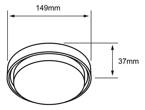 Lámpara Techo Led Deco Nenque I 15w Alum Negro 30k Tecnolite
