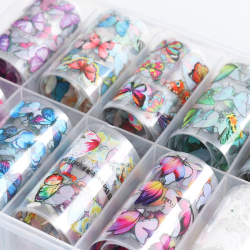 Pegatinas Para Decoración De Uñas, 10 Rollos, Láminas Adhesi