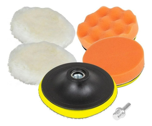 Kit Pulir Esponjas Auto - 6 Piezas. Almohadillas Profesional