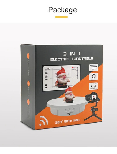 Plataforma Giratoria Eléctrica De 360 Grados Con Carga Usb G