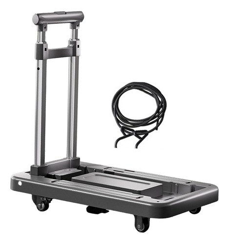 De Mano Plegable Con 4 Ruedas, Carrito De Carga Talla L Gris