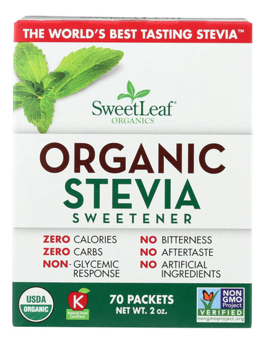 Sweetleaf - Paquetes De Stevia Organica  Polvo De Stevia Ce