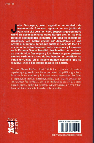 Los Cuatro Jinetes Del Apocalipsis - Blasco Ibáñez- Alianza