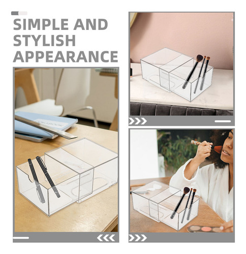Cajonera Apilable De Acrílico Transparente Para Maquillaje