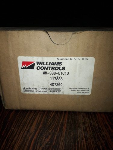 Valvula Aceleración Williams Controls Wm 388 Encava 2000 300