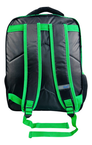 Kit Mochila, Lonchera, Lapicera Minecraft Pelicula Original1 Verde Minecraft