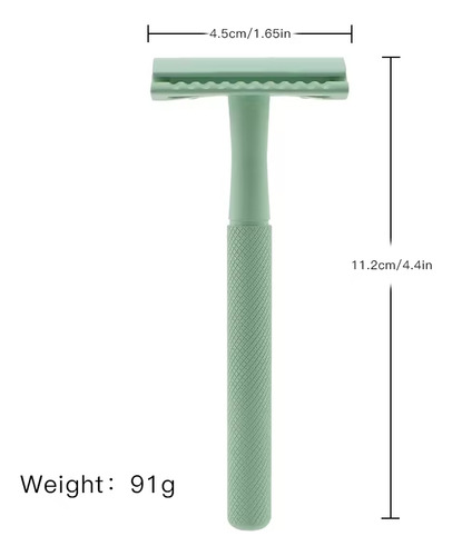 Afeitadora Unisex Verde Con Base + 5 Hojas - Cero Plástico