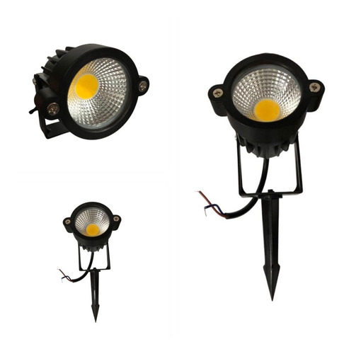 Kit 4 Holofote 7w Spot Led Espeto Jardim Luz Verde