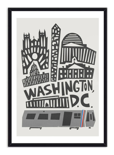 Cuadro Decorativo Ciudad Washington 40x30 Cm