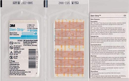 3m Steri-strip B1559 1/2  X2  Blend Tone Tan Carne De La Pie