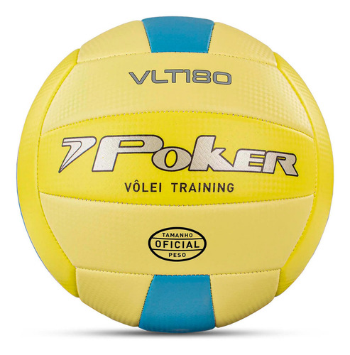 Bola De Vôlei Poker Training Vlt 180 Cor Amarelo/azul