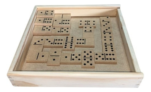 Conjunto Jogos 4x1 Dama Dominó Ludo Trilha Caixa Em Madeira