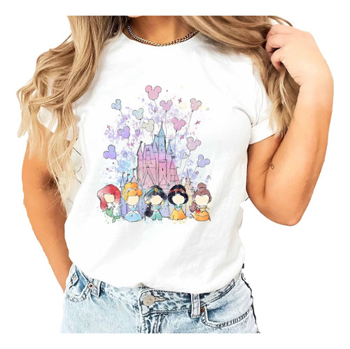 Disney Princesas Playera Dama Estampadas