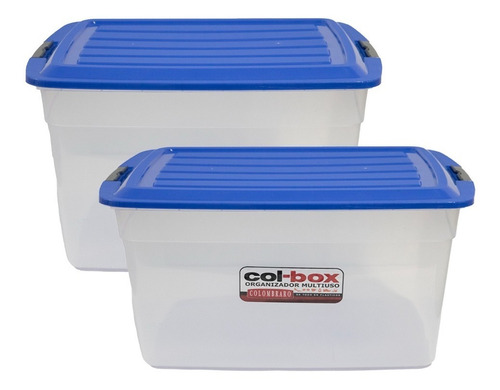 2 Cajas Plásticas Organizadoras 34 Y 42 Lts Colombraro