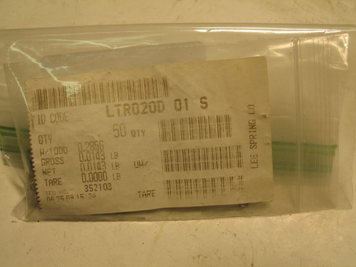 Nib 10pc Lee Spring Ltr 020d 01 S Torsion Spring .19 Ccs