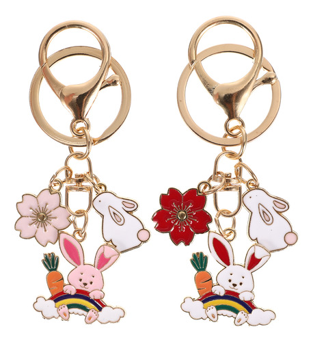 Llavero Rainbow Rabbit, 2 Unidades