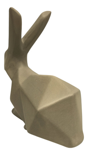 Figura Decorativa Conejo Origami Beige