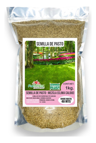Semilla De Pasto Mezcla Germinaplus Clima Calido 1kg 40m2