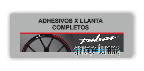 Bajaj Pulsar Adhesivos X Llanta Completo Todos X 2 Ruedas