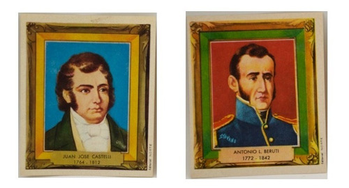 Figuritas Didácticas Escolares Vintage Próceres (c18.2)