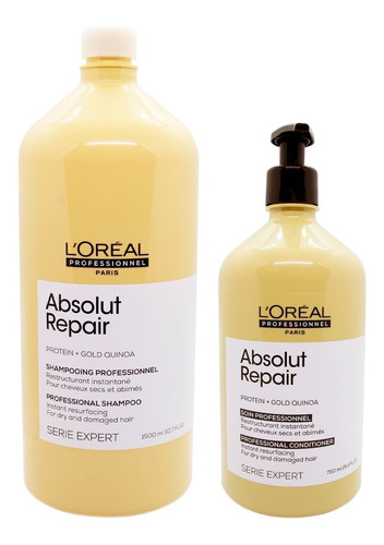 Loreal Absolut Repair Shampoo + Acondicionador Grande 6c