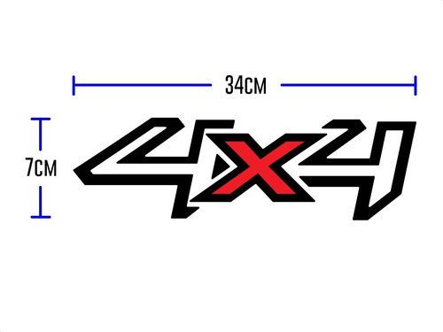 Imagem 4 de 5 de Kit Adesivo Lateral 4x4 Ranger 2014 2015 2016 2017 2018 2019
