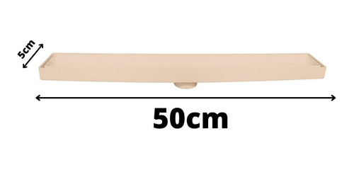 Ralo Oculto Invisível Linear 5x50cm P/ Banheiros Lavanderias Cor Cinza