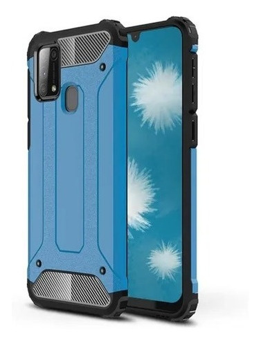 Combo Funda Armor Azul Vidrio Para Samsung Galaxy M31 - Otec