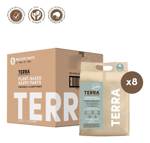 Pañales Terra Biodegradables Caja X 8 Paquetes Género Sin género Tamaño Extra extra grande (XXG)