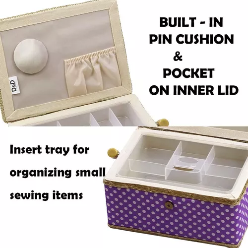 Cesta de costura con accesorios. Organizador de caja de costura, con  suministros, kits de costura «Hágalo Usted Mismo». Kits de costura para  adultos.