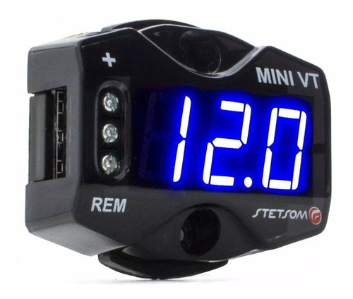 Voltimetro Compacto Stetsom Mini Vt Digital 12v 24v Led Azul