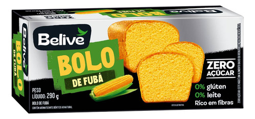 Belive Bolo De Fuba Zero Açúcar 290g