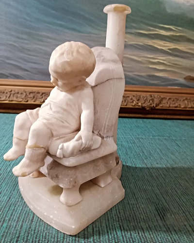 Antigua Escultura De Alabastro (Usado)