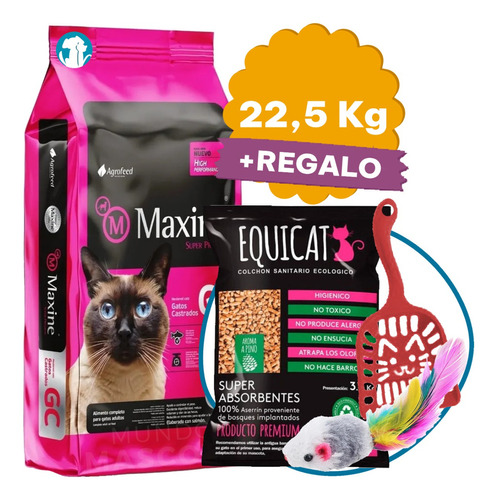 Alimento Maxine Gato Adulto Castrado 22,5 Kg