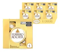 Comprar Bombom Ferrero Rocher 50g (6 Caixas - 24 Bombons) Kit Bombom