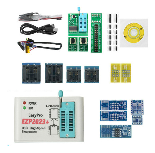 Programador Flash Ezp2023 Com 15 Adaptadores Gravar Cópia
