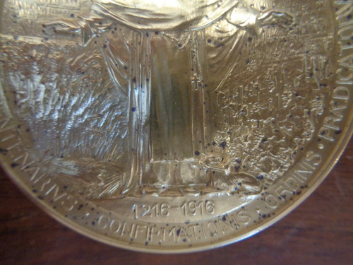 Imagen 10 de 10 de Antigua Medalla Honorio Tercero De 1916 Firmada
