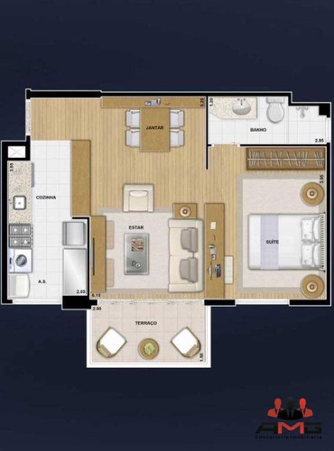 Imagem 26 de 27 de Apartamento Com 1 Dormitório À Venda, 51 M² Por R$ 520.000,00 - Alphaville Conde Ii - Barueri/sp - Ap3042