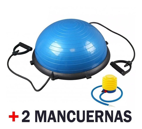 Bosu Media Esfera Grande 60cm + Tensores +2 Mancuerna El Rey