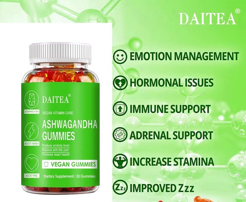 Ashwagandha Gomitas 30 Unidades Daitea Suplemento +energía