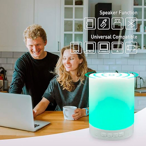 Bocina Bluetooth Parlante Lámpara Led Recargable Touch