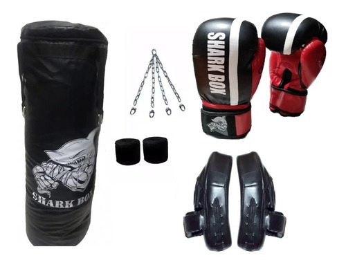 Bolsa De Boxeo 30 X 1.80mts, Shark Box, Lona + Cadena